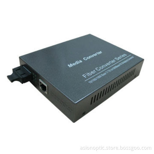 Fiber-optic Media Converter, 10/100/1,000Mbps with SFP Slot